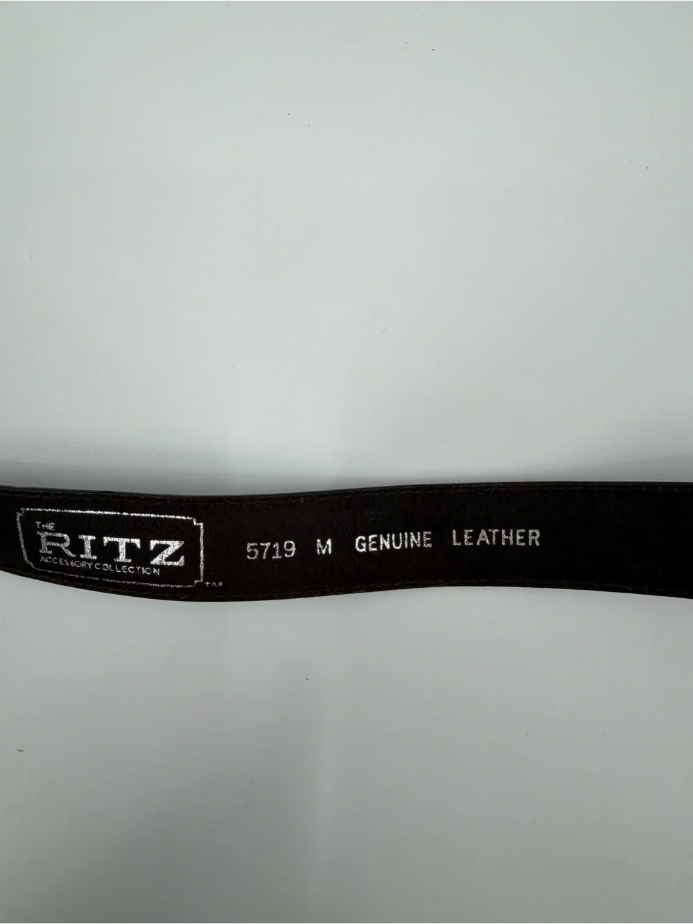 Ritz Accessory Black Leather Skinny Belt M Ornate Silver Gold Western Buckle